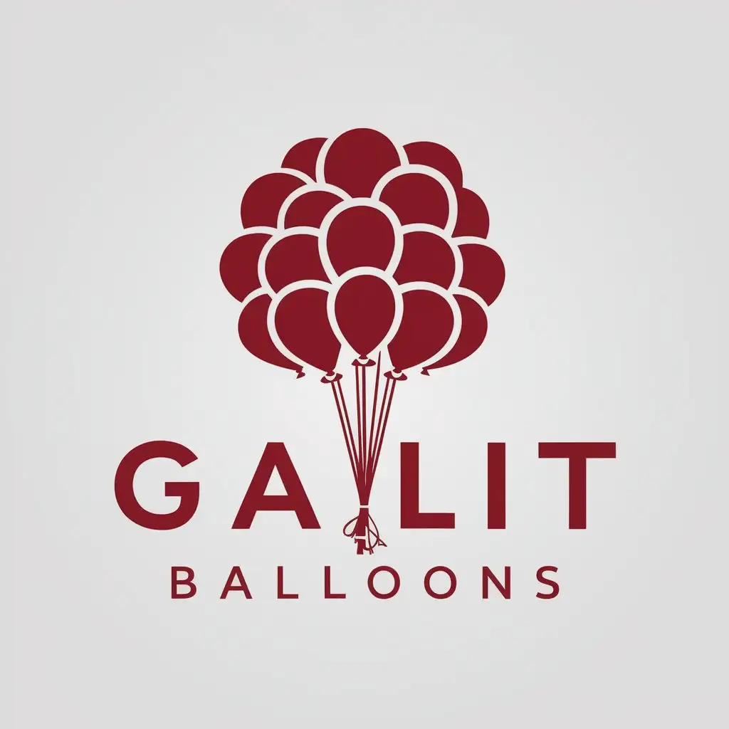 LOGO-Design-for-GALIT-BALLONS-Solid-Bundle-of-Balloons-in-Vector-Style