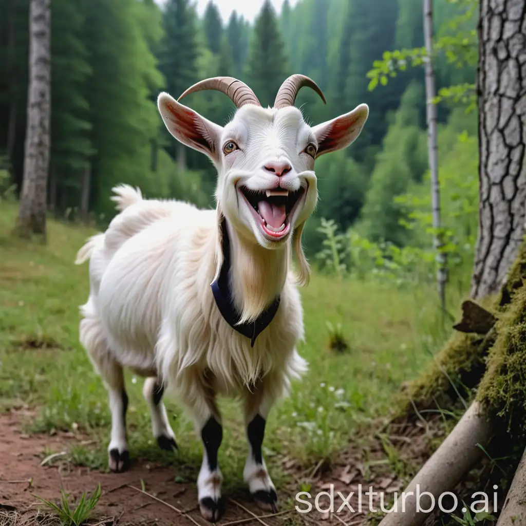 Laughing-Goat-at-the-Forest-Edge