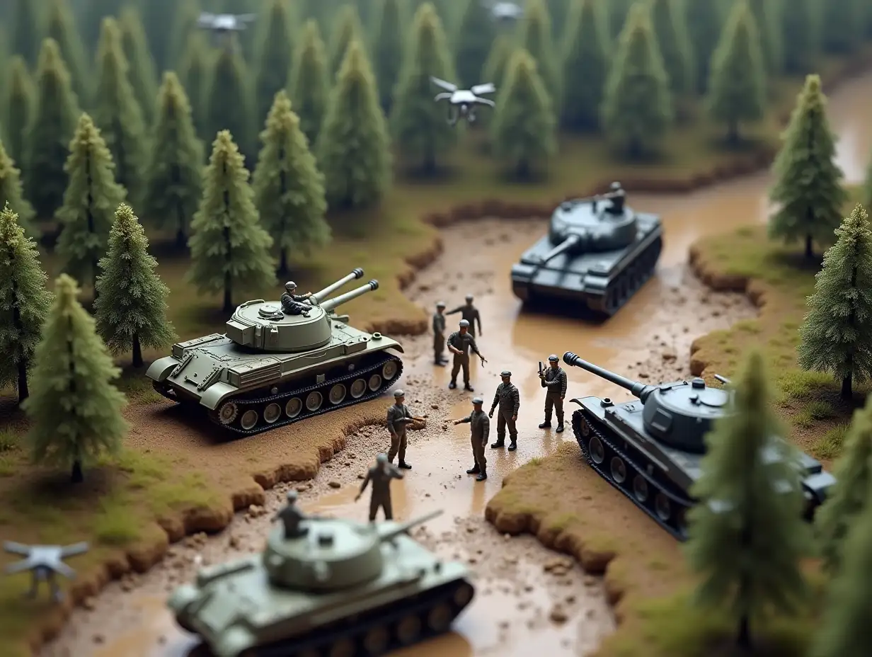 Modern-Action-Figures-in-Diorama-of-Ukraines-Muddy-Forest