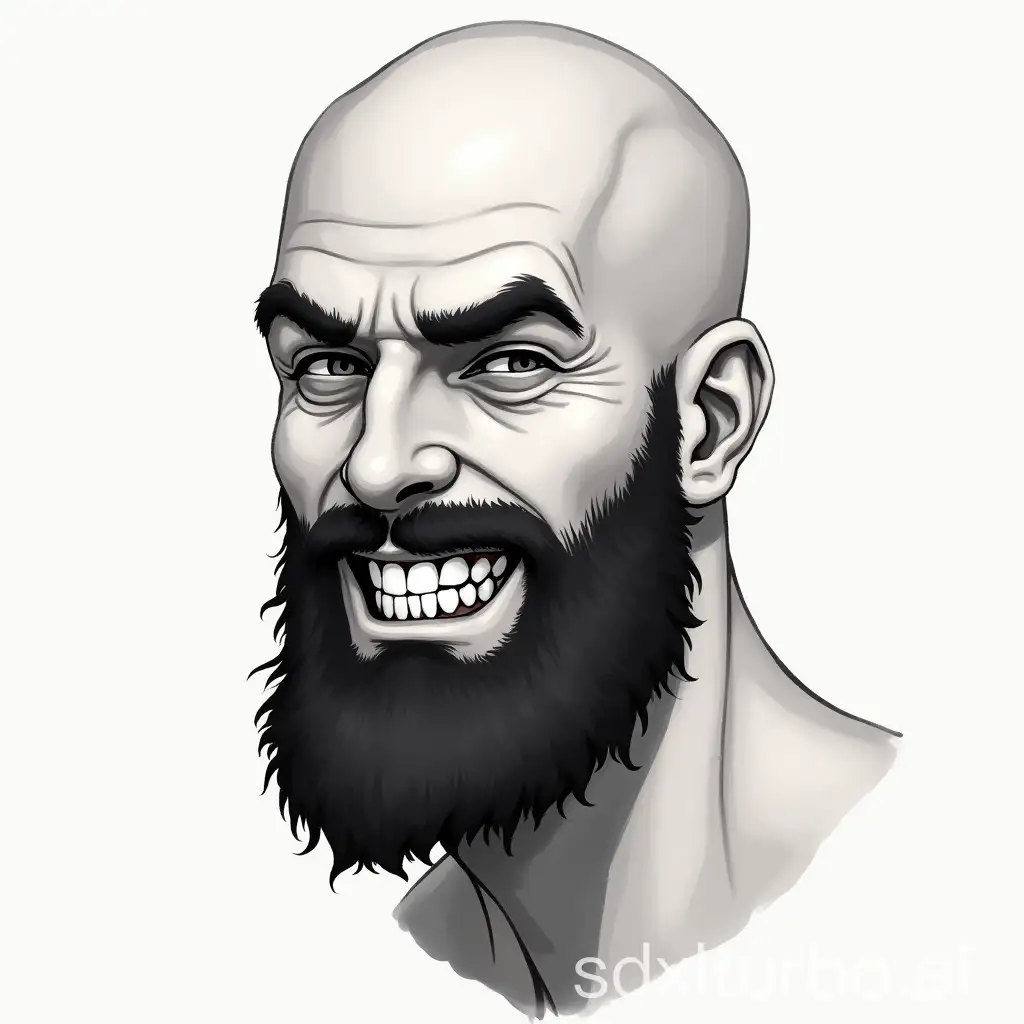 Bald-Man-with-Thick-Dark-Beard-and-Evil-Grin