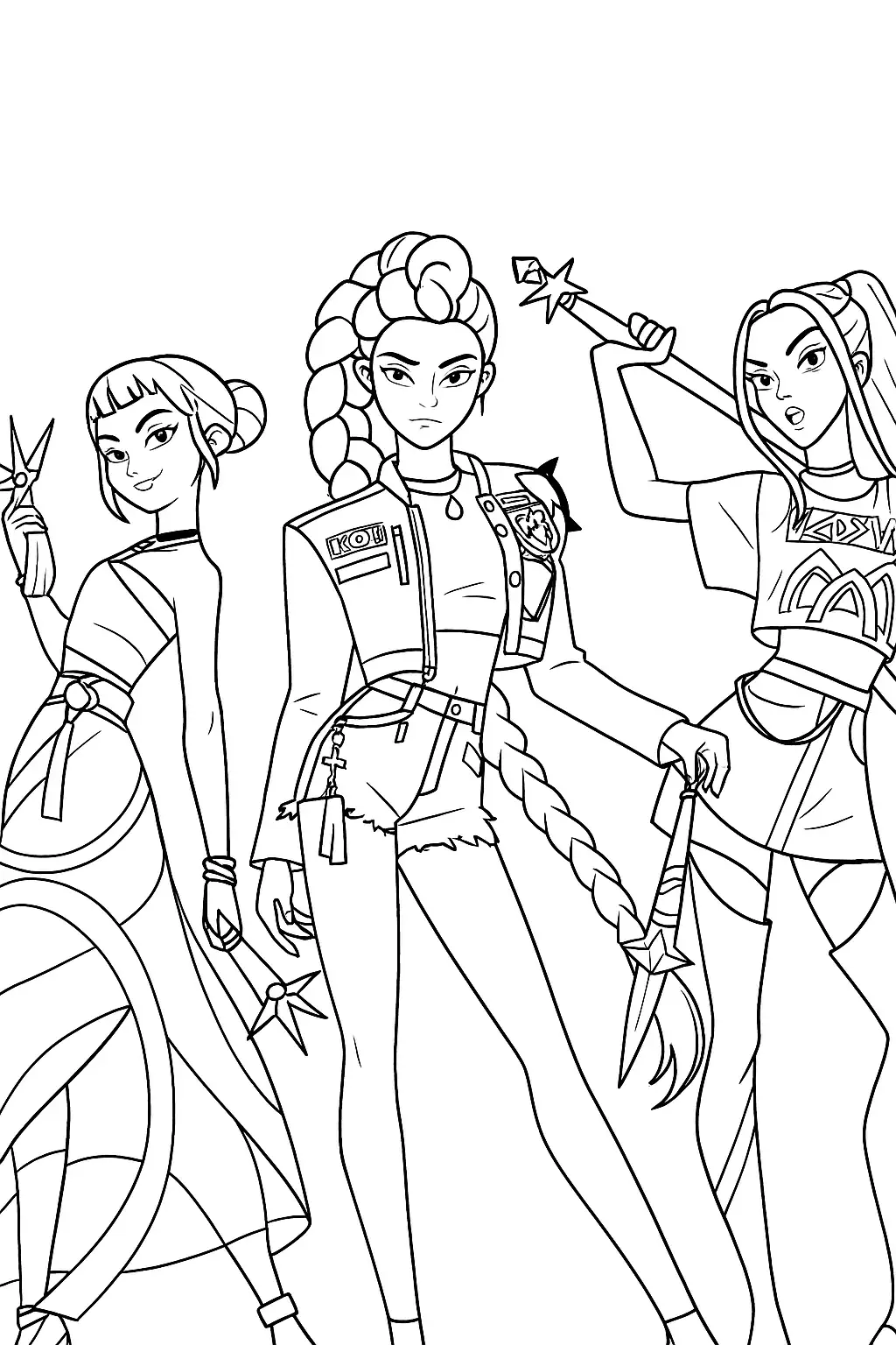 Free Huntrix Coloring Pages Generator 136 Huntrix Coloring Pages To 