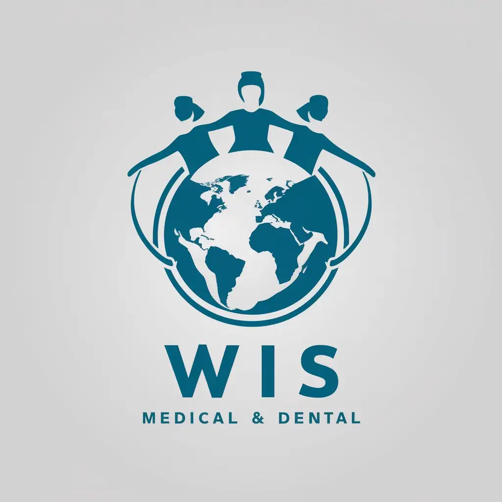 LOGO-Design-For-WIS-Blue-Circle-Emblem-with-Women-Surgeons-and-Earth