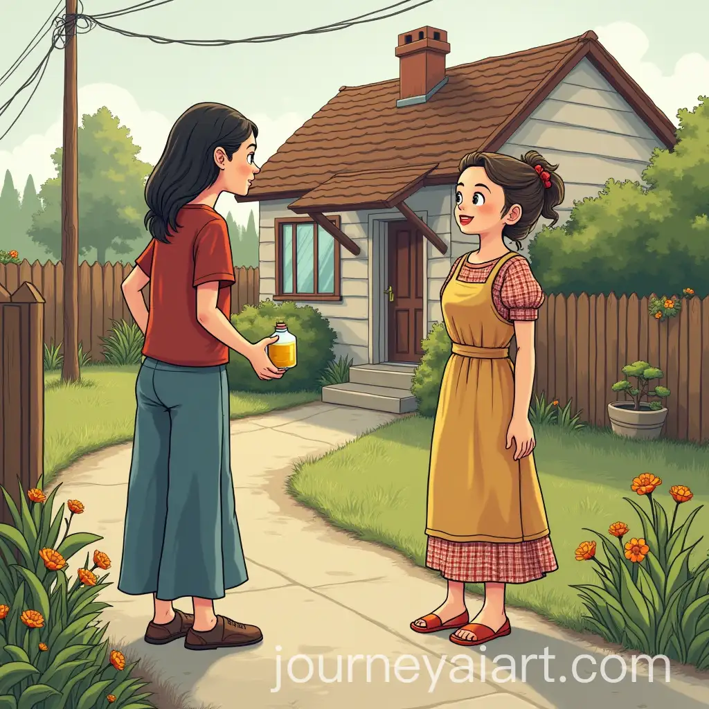 Comical-Neighborly-Request-for-Cooking-Oil