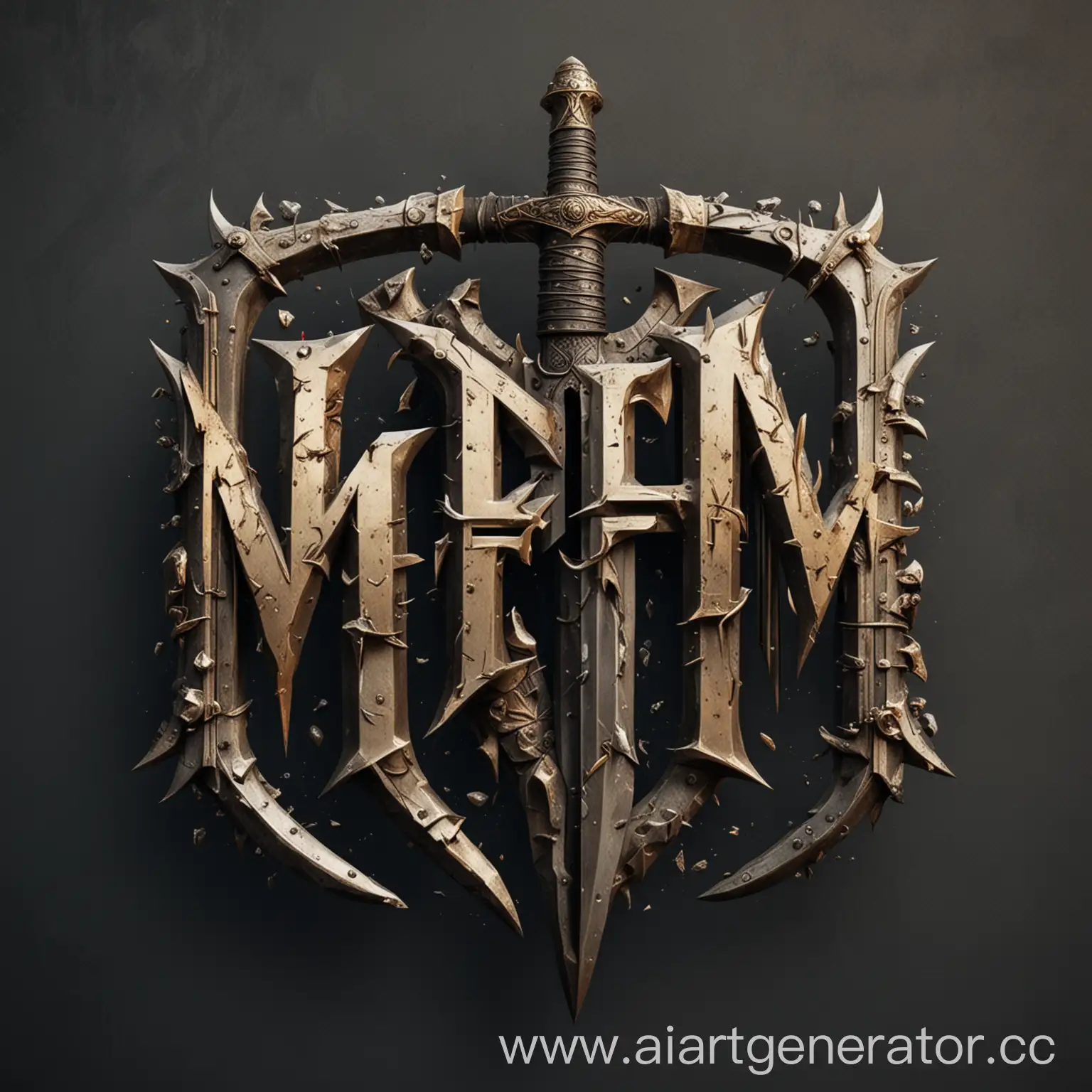 Hard-Rock-Medieval-Weapons-Logo-Design