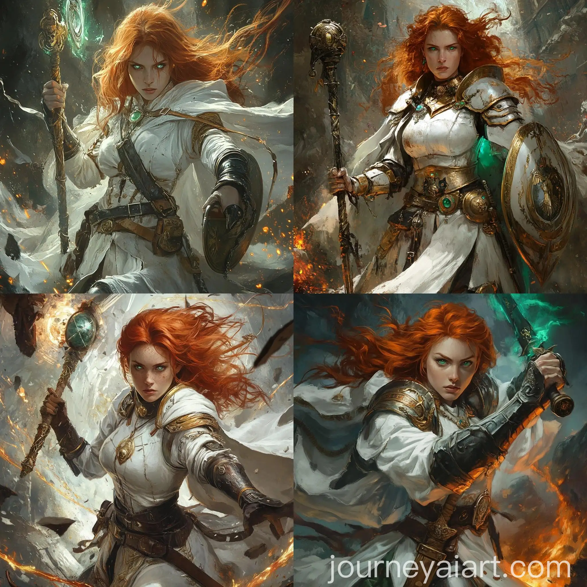 War-Priestess-Battling-Undead-in-Abyssal-Setting