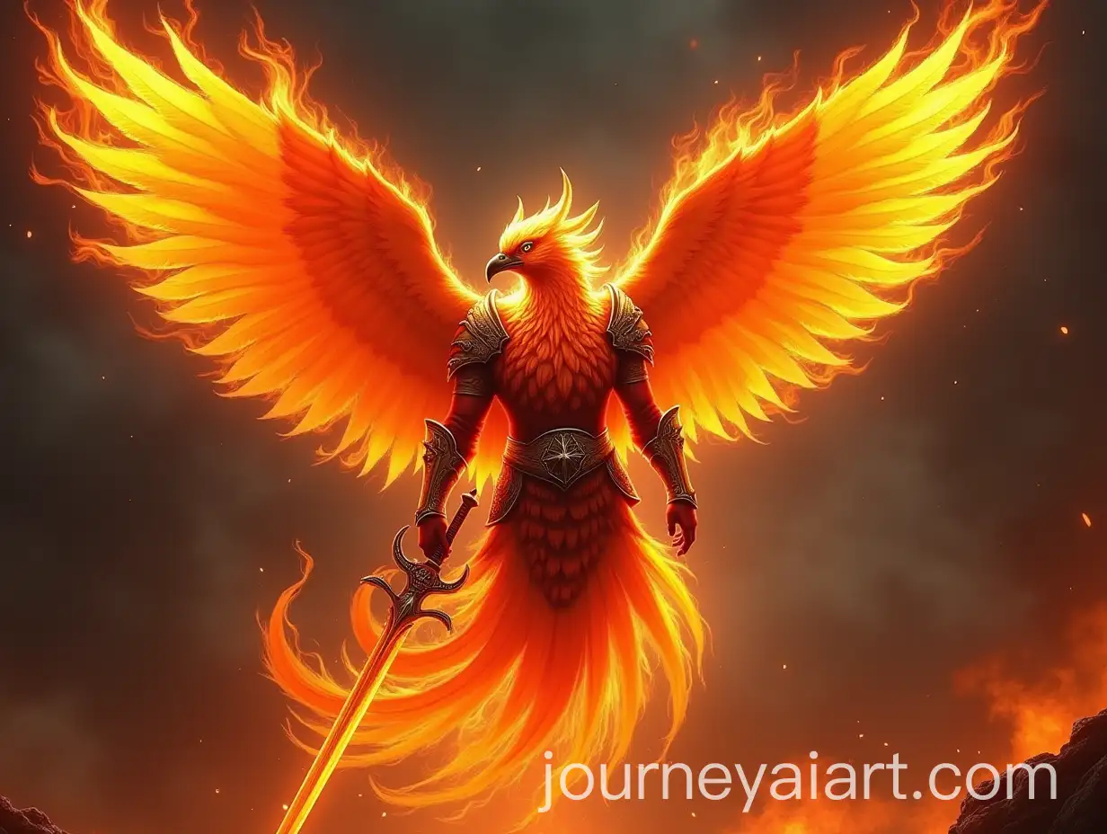 Phoenix-Warrior-Rising-from-the-Ashes-in-Fiery-Glory