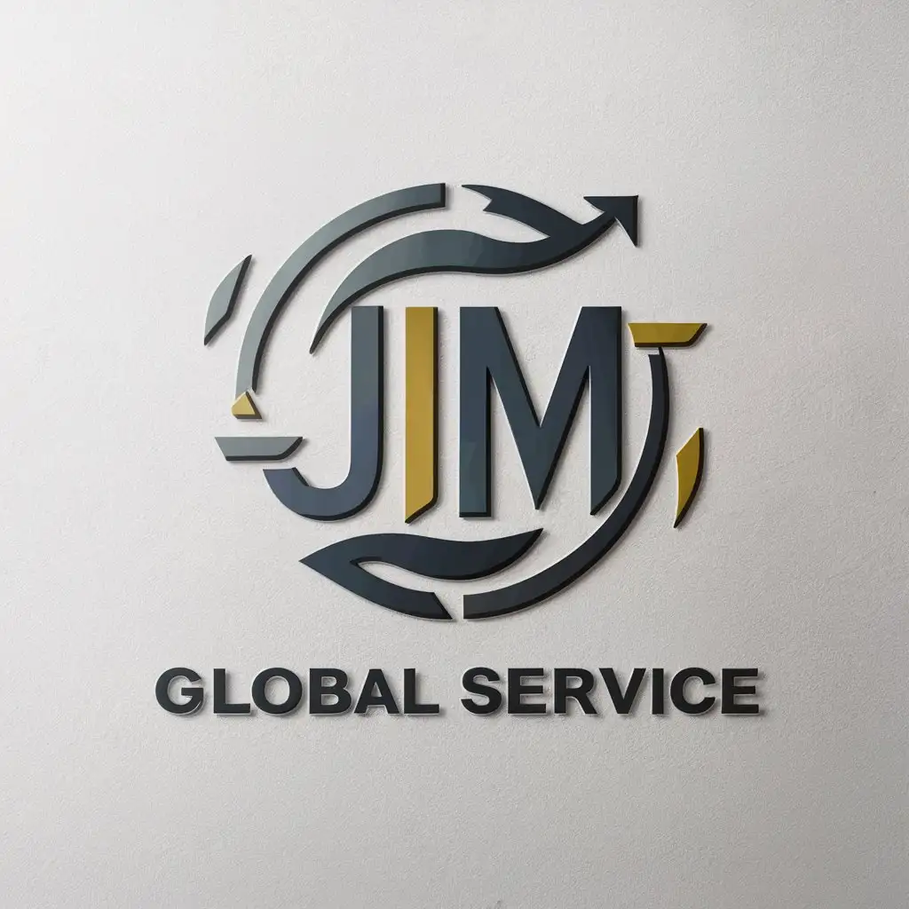 LOGO Design For JM GLOBAL SERVICE Modern and Clear Vector Logo Design for Finance Industry