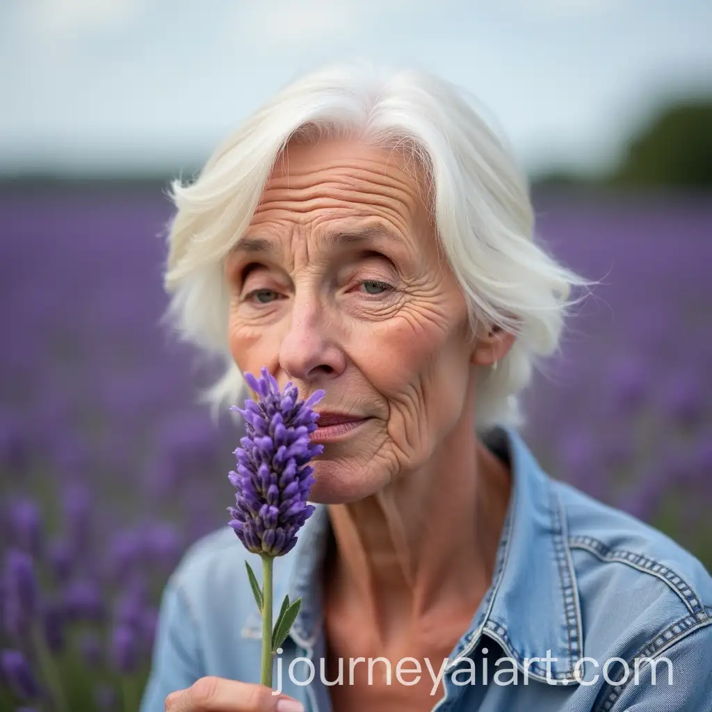 Elderly-Woman-Enjoying-the-Scent-of-Lavender-in-a-Field