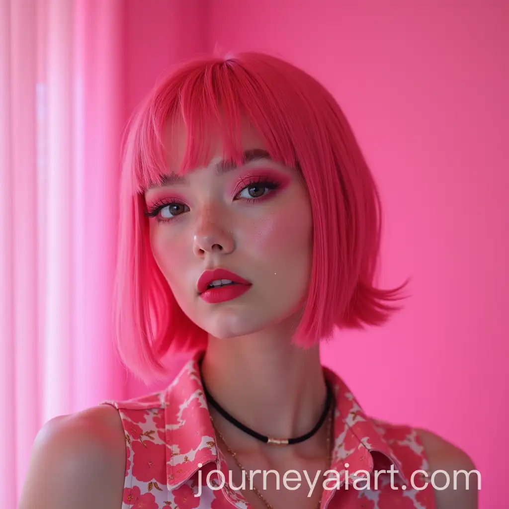 Cyberpunk-Femboy-Portrait-with-Realistic-Pink-Makeup