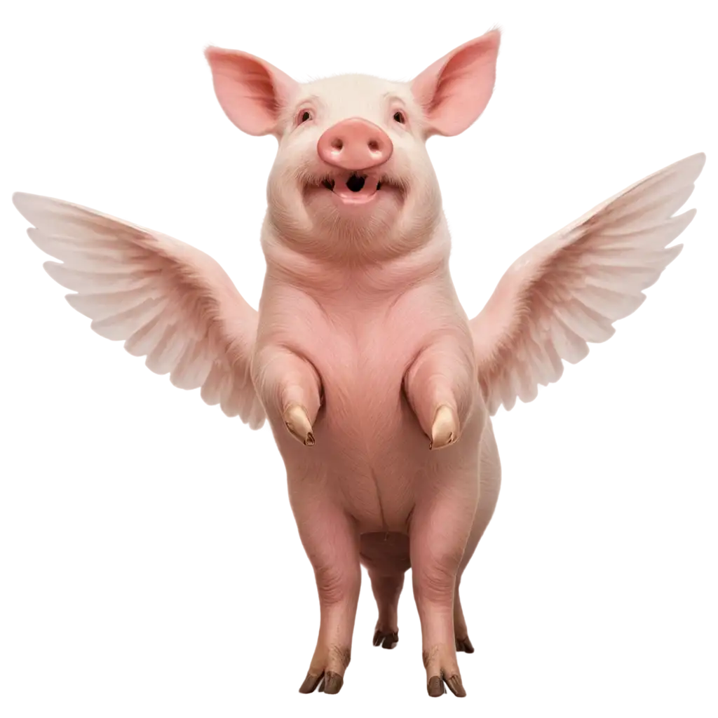 Happy-Pig-with-Wings-PNG-Image-Joyful-Illustration-of-a-Winged-Pig-Standing-on-Hind-Legs