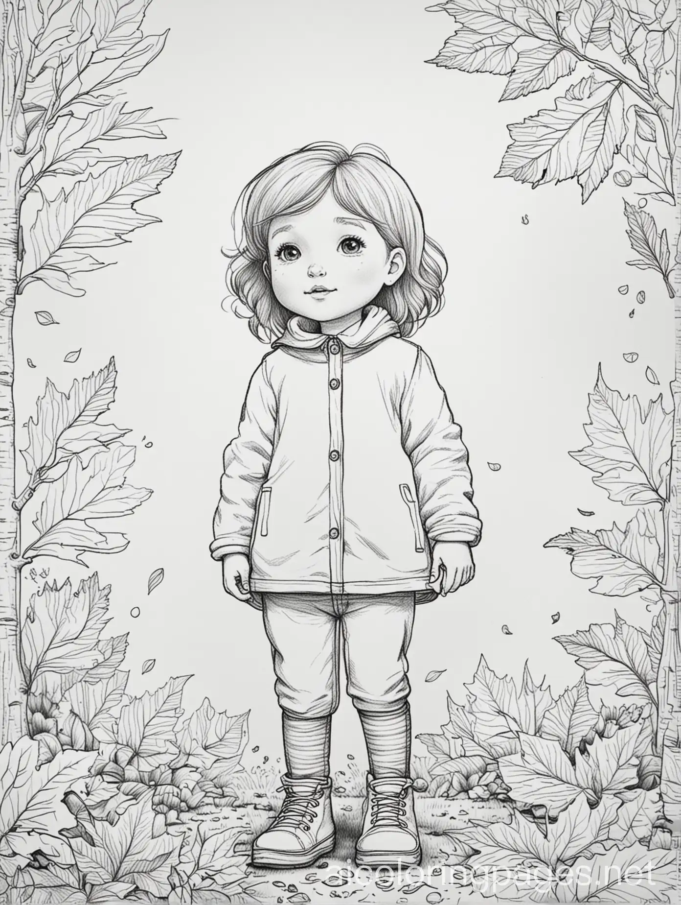 Child-Enjoying-Autumn-Activities-in-Simple-Line-Art