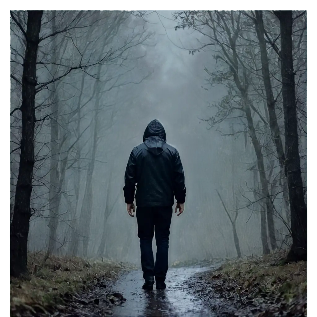 Dark-Stormy-Path-PNG-Image-Man-Walking-Alone-in-the-Woods