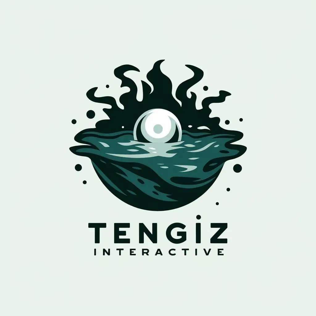 LOGO Design for Tengiz Interactive Mysterious Ocean Theme with Vector Design for Entertainment Industry