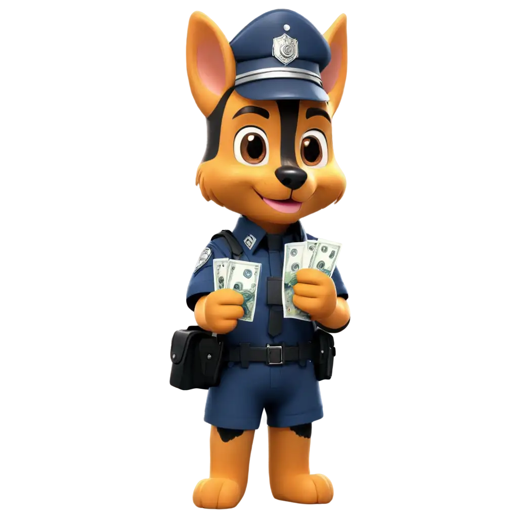 Police-Dog-Holding-Dollar-PNG-Anime-Version-for-Creative-Projects