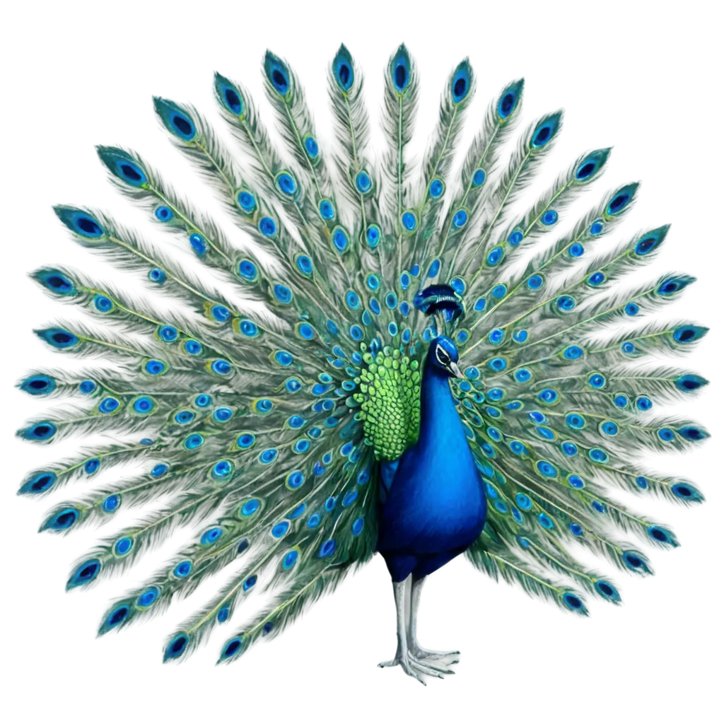 Digital-Illustration-of-a-Peacock-in-PNG-Format-Stunning-Artistry-for-Online-Display