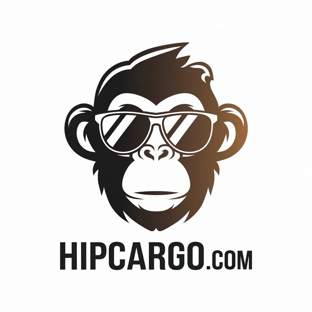 LOGO Design for Hipcargocom Vector Logo Featuring a Cool Monkey on Clear Background