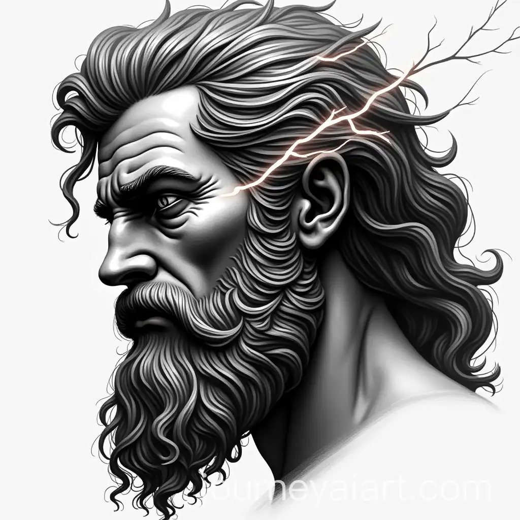 HyperRealAI-Art-Prompt-Expansionistic-Black-and-Grey-Tattoo-Design-of-Zeus-with-Lightning-Detail