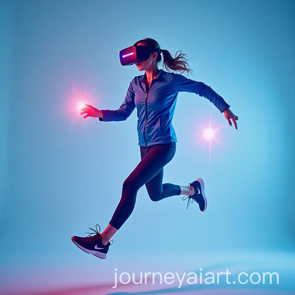 Young-Woman-Engaged-in-Virtual-Reality-Gaming-with-Cyberpunk-Lighting