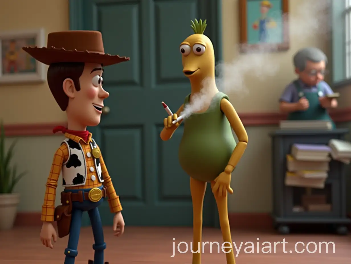Toy-Story-4s-Wilkins-Chills-by-Police-Station