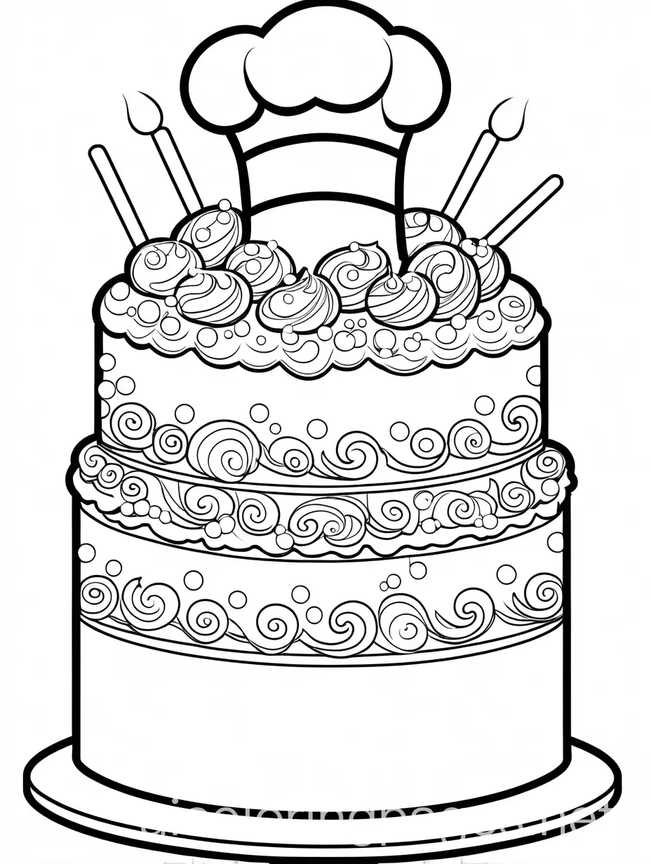 Sentient-Cake-Chef-Baking-Magical-Confections-Coloring-Page