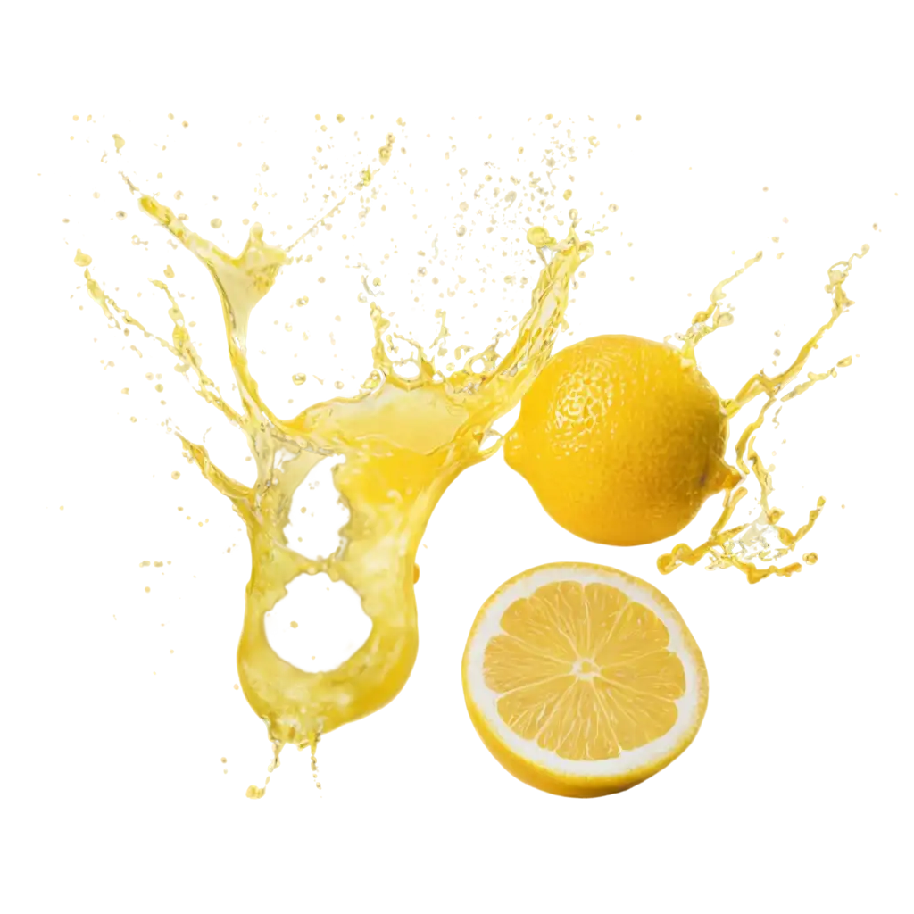 Lemon juice splashes