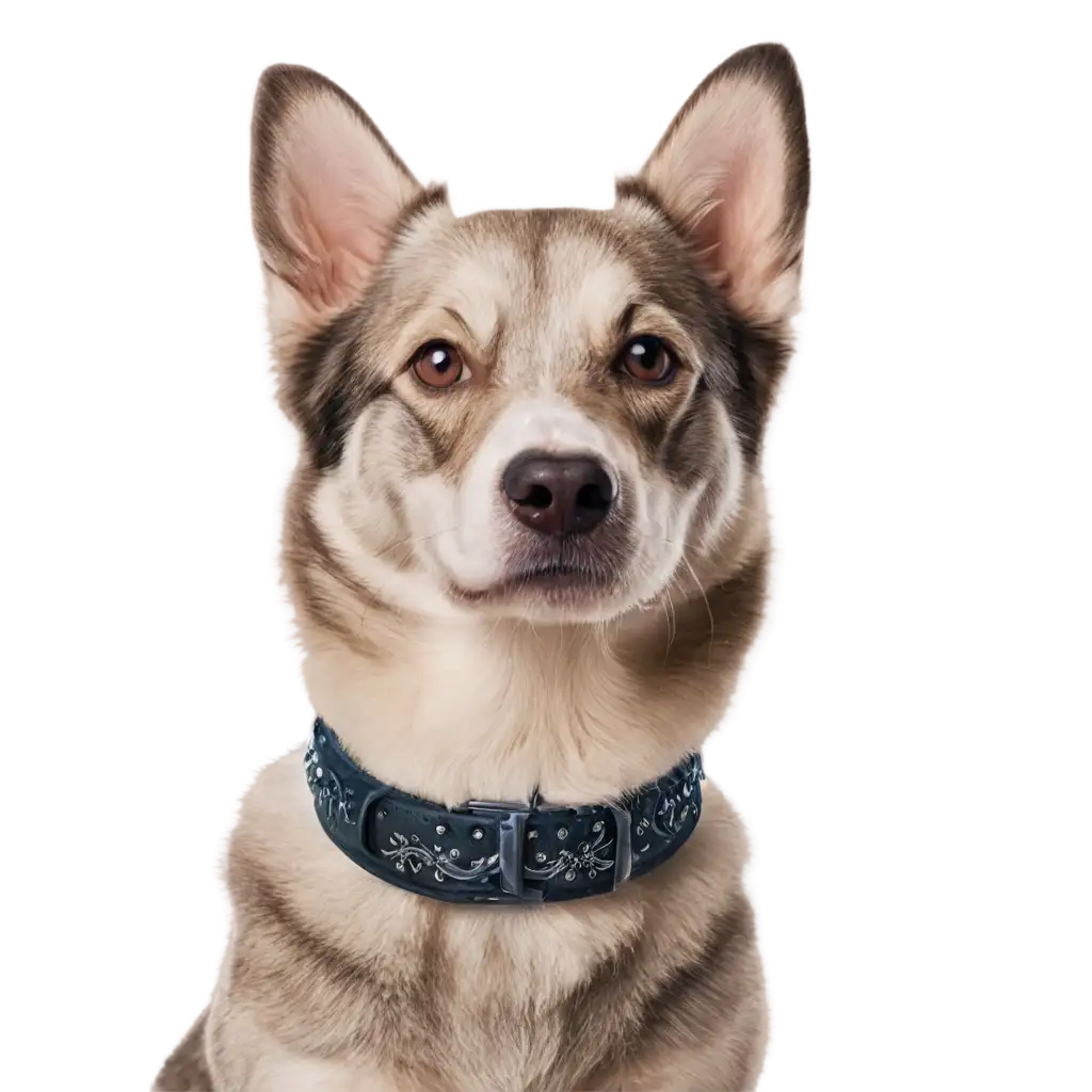 Purebred-Dog-in-a-Beautiful-Collar-PNG-High-Quality-Image-for-Pet-Lovers-and-Designers