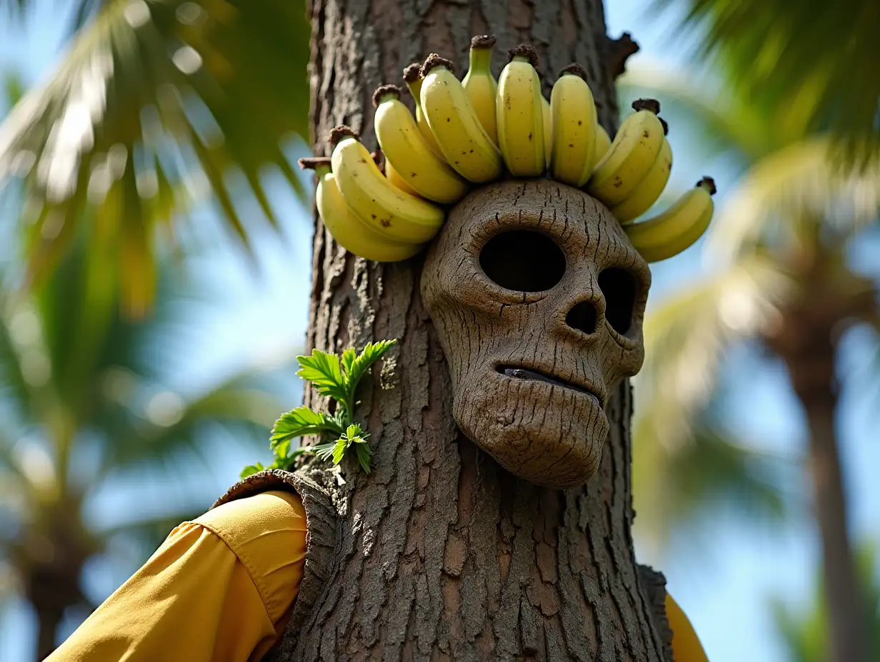 Building tree head with bananas
