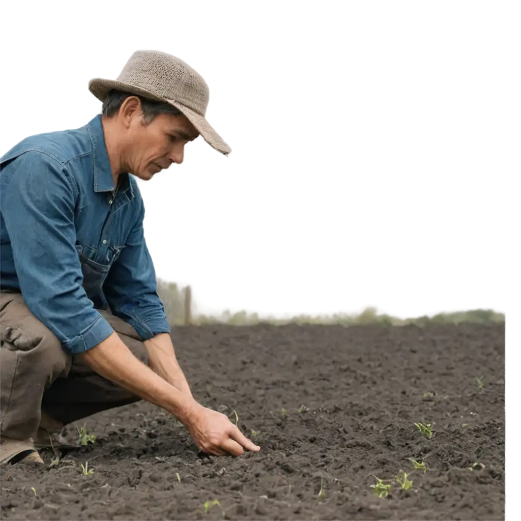 Farmer-Planting-Seeds-in-a-Field-PNG-Image-HighQuality-Transparent-Format-for-Versatile-Use