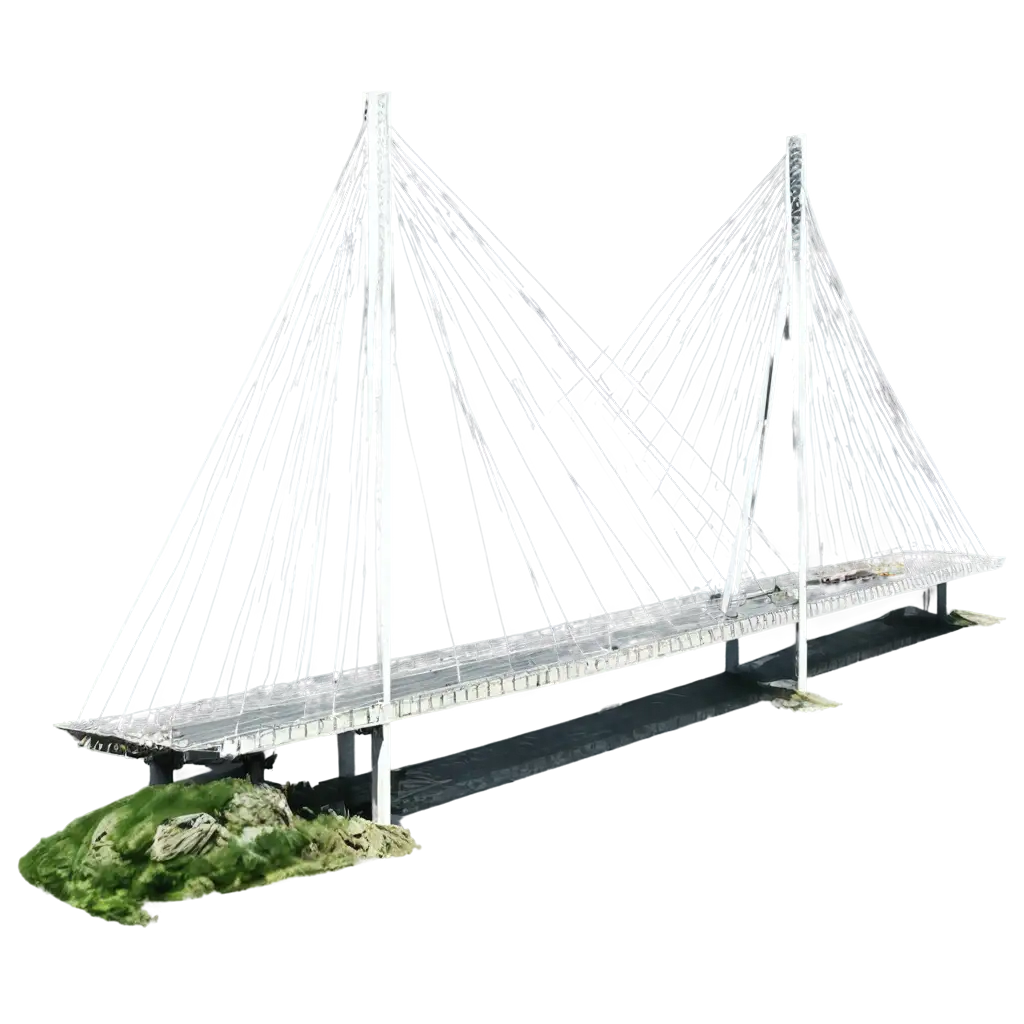 HighQuality-CableStayed-Vehicular-Bridge-PNG-Image-for-Digital-Projects