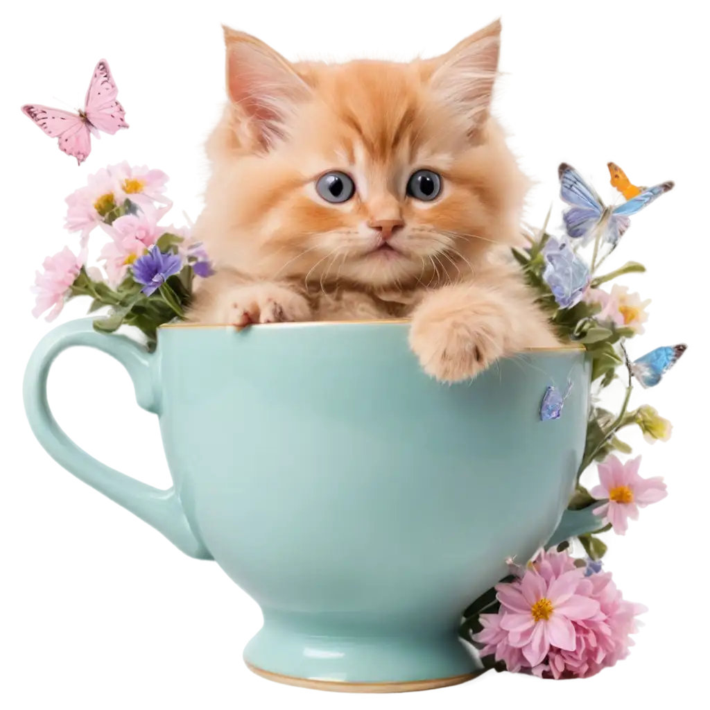 Fluffy-Kitten-in-Teacup-PNG-A-Charming-Image-for-Every-Occasion