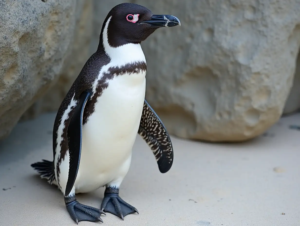 Adorable-Rockhopper-Penguin-Exploring-a-Lush-Antarctic-Landscape