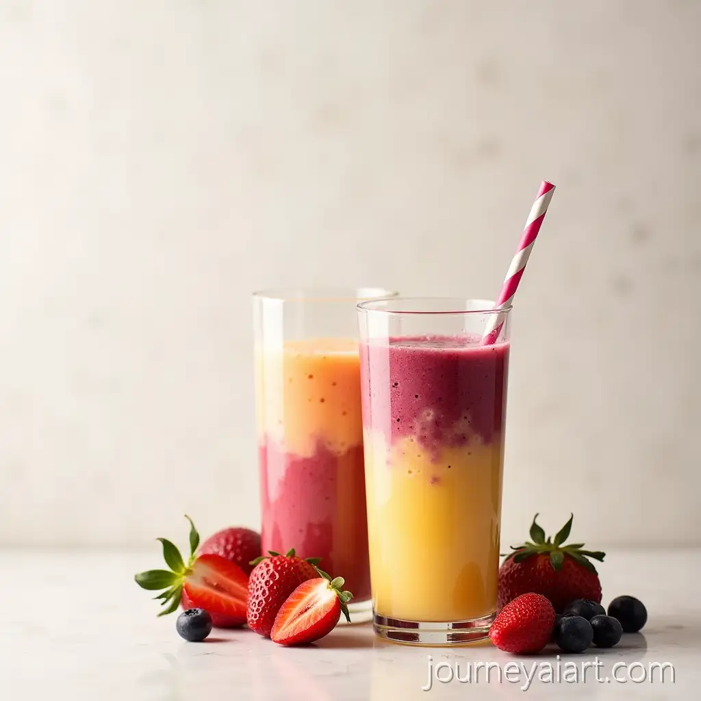 Fruit-Fusion-Smoothies-in-a-Minimalist-White-Background