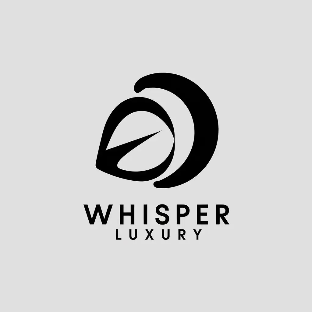 LOGO Design for Whisper Luxury Minimalistic Vector Design with Clear Background