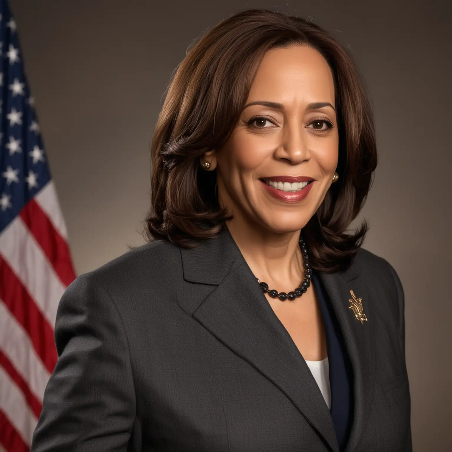 Kamala Harris Portrayed as the Iron Lady in Modern Political Portrait