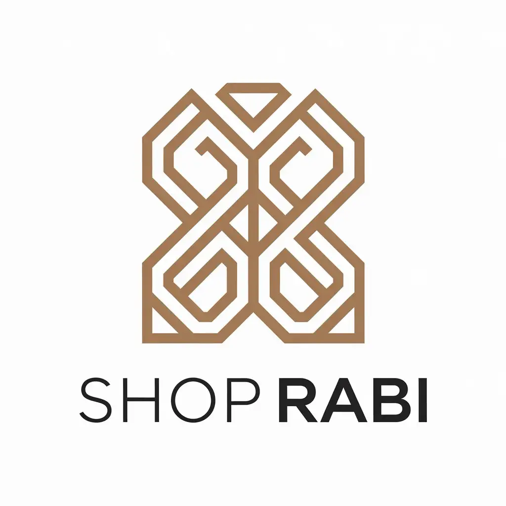 a vector logo design,with the text "Shop_Rabi", main symbol:Brand , logo,complex,be used in Retail industry,clear background