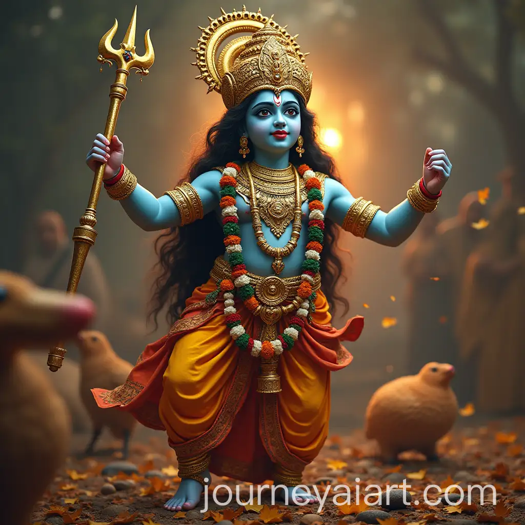 Lord-Krishna-Revealing-Viswaroopam-in-Divine-Form