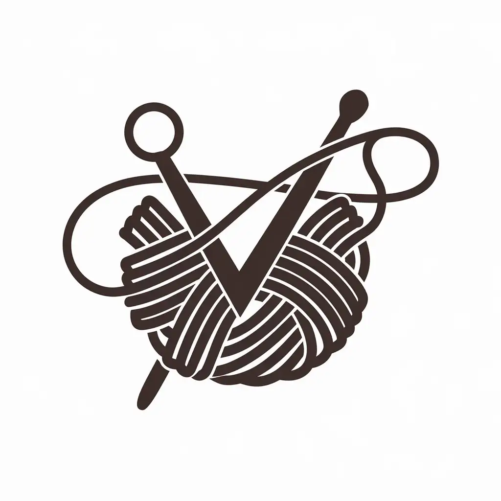 LOGO Design For Crochet Brand Elegant Yarn Hook Theme