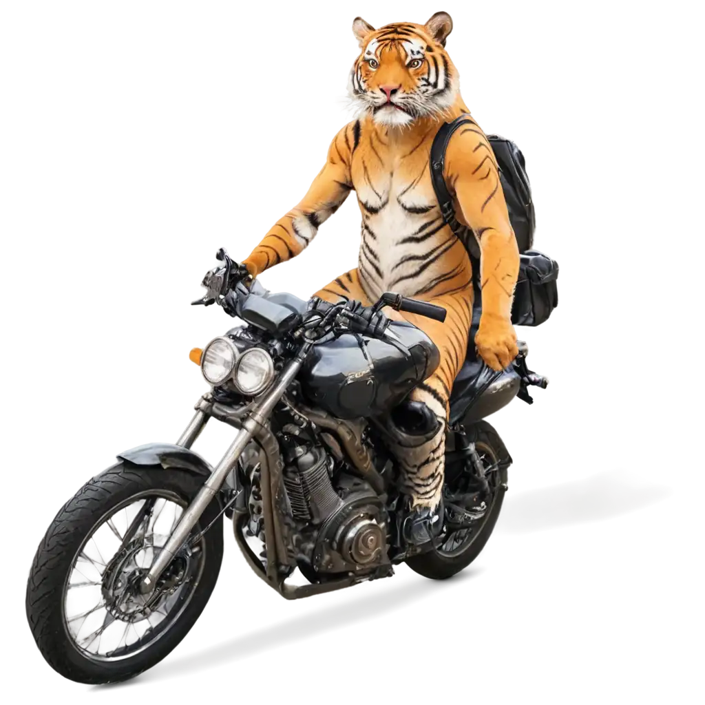 Dangerous-Tiger-on-Bullet-Bike-Riding-PNG-Image-for-Dynamic-Digital-Art-CrePNG-Image-Usage-Analysisations