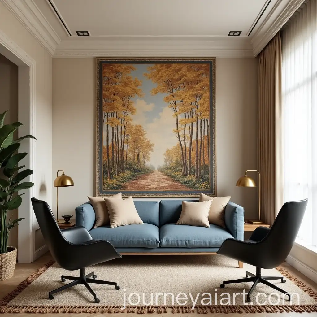 Office-Decor-with-Beige-Tones-and-Isidore-Leroys-Tapestry