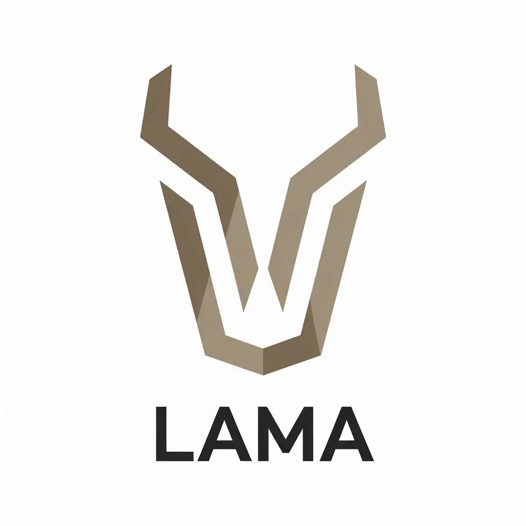 LOGO Design for Lama Minimalistic Lama Head Symbol for Sports Fitness Industry