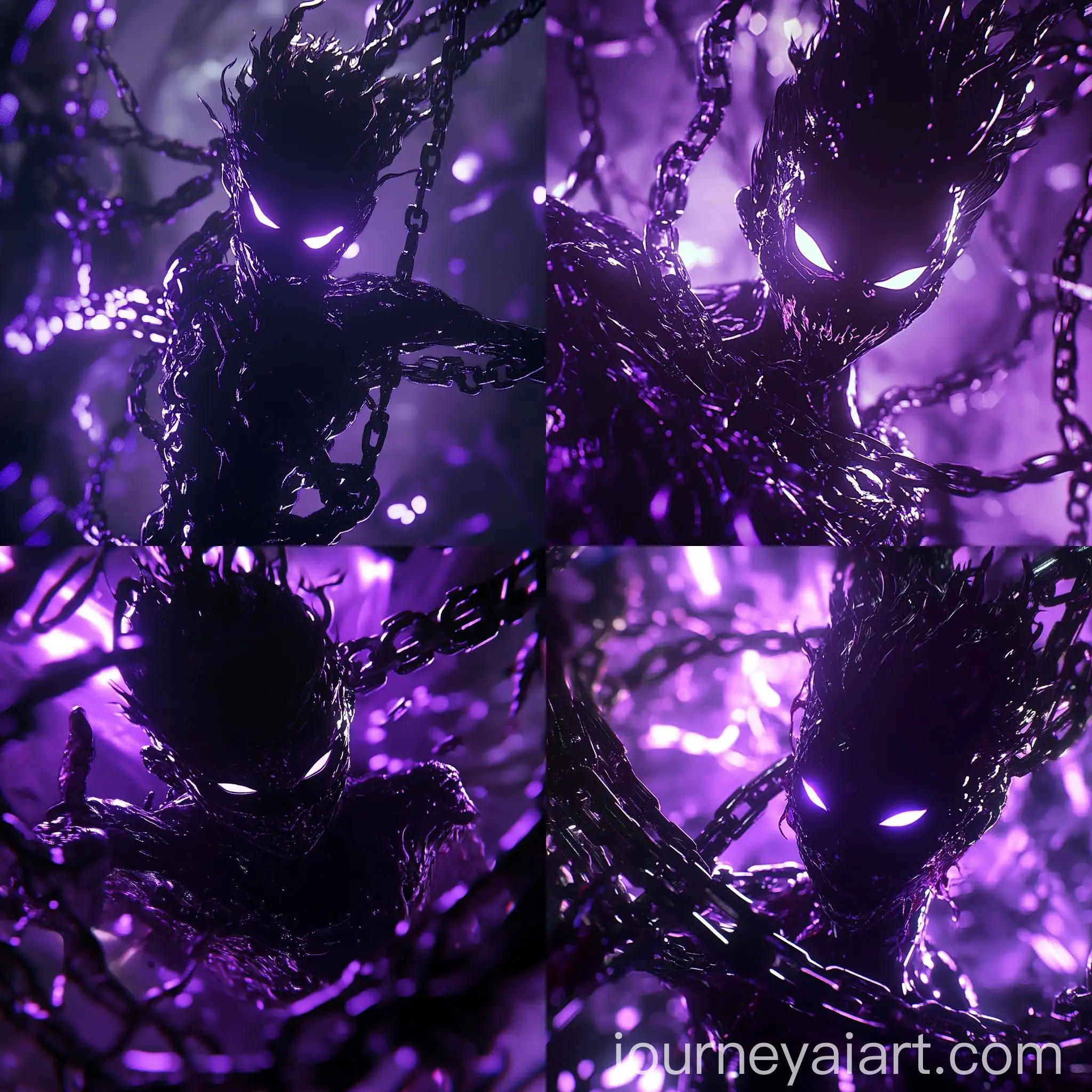 Dark-Purple-Glass-Sculpture-Illuminated-by-Purple-Light