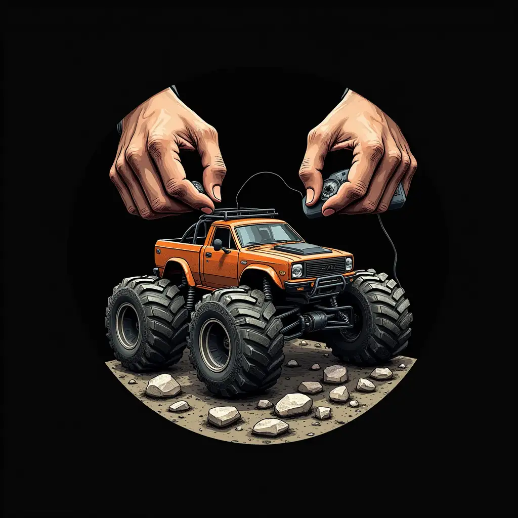 Dynamic-Logo-Design-Featuring-a-RemoteControlled-Car-and-Hands