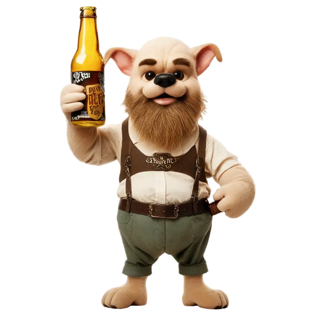 Dog-Dwarf-with-a-Beer-PNG-Image-Quirky-and-Memorable-Artwork