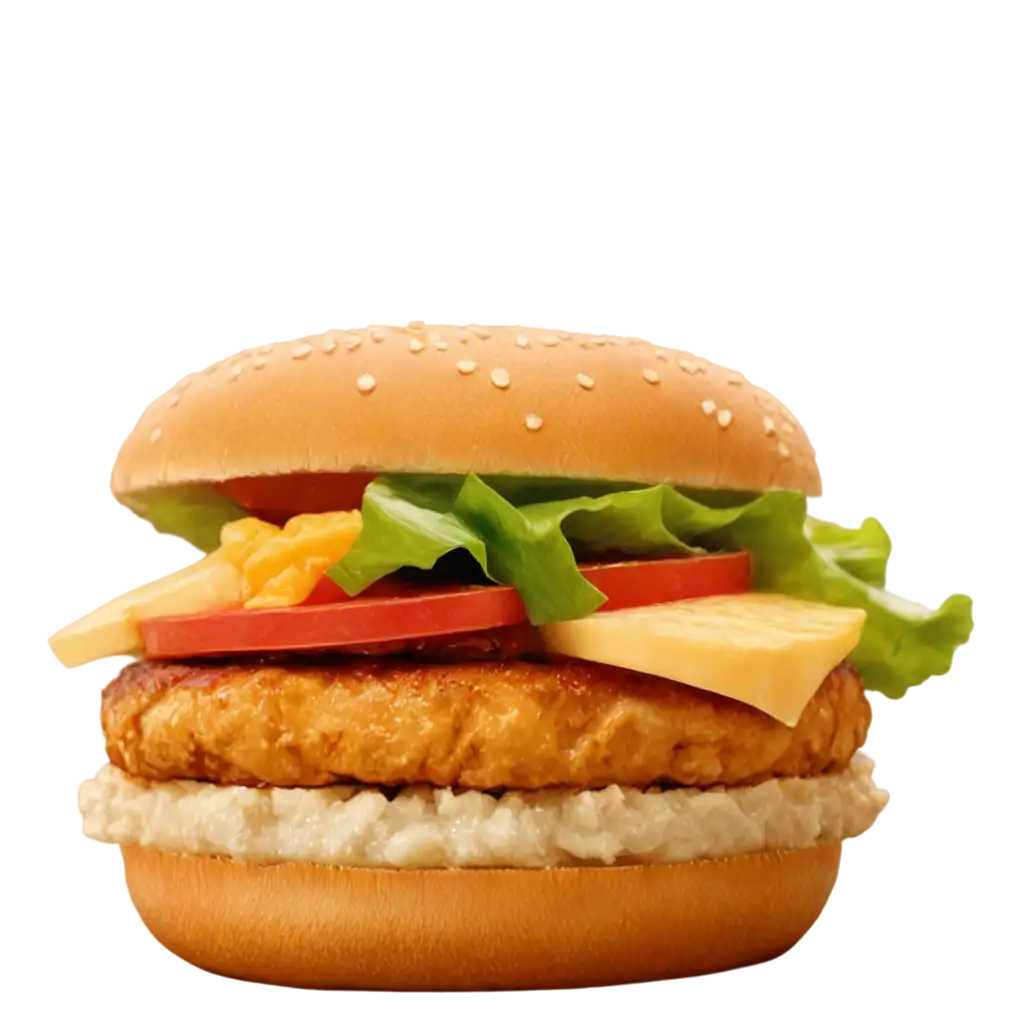 Delicious-Chicken-Burger-with-Cheese-Slice-Inside-PNG-Image-for-HighQuality-Visuals