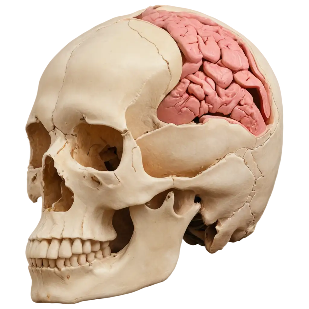 Detailed-Section-of-a-Human-Skull-with-Brain-in-View-PNG-Image