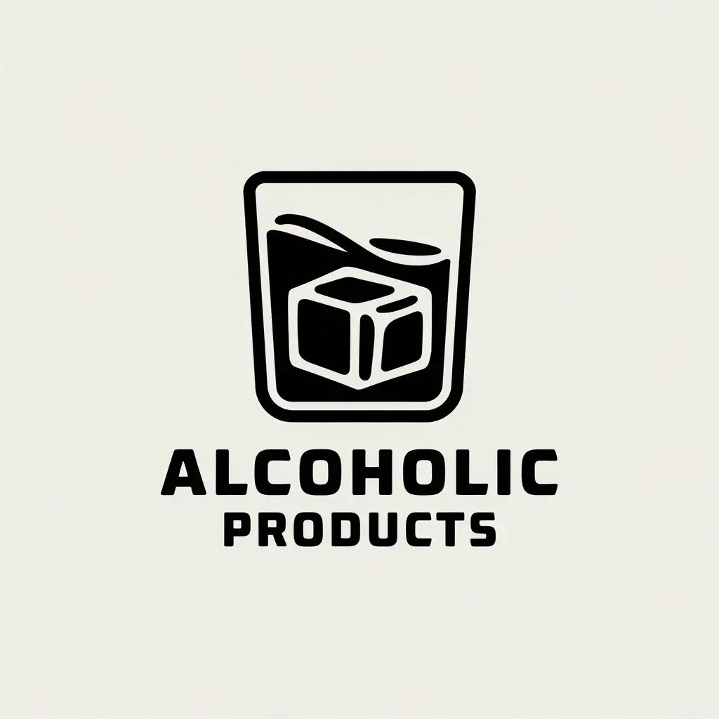 a vector logo design,with the text "Alcoholic products", main symbol:TB,Moderate,clear background