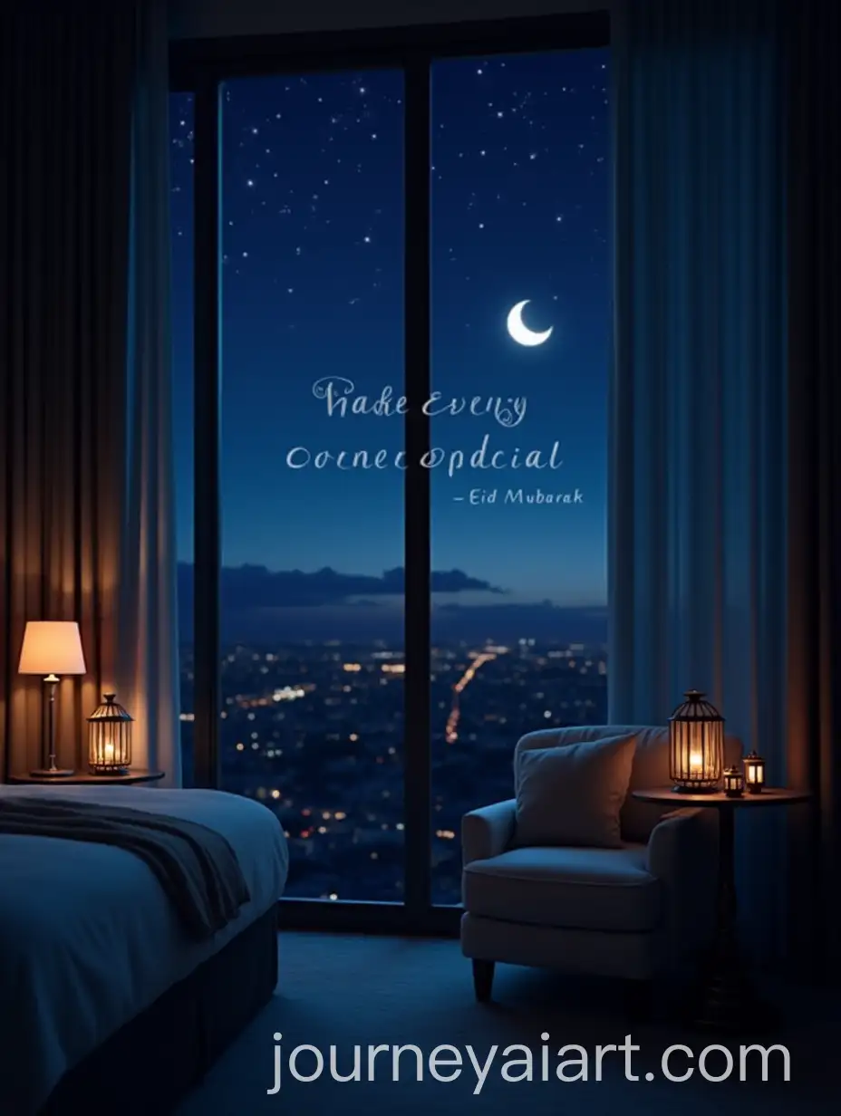 Cozy-Modern-Living-Room-with-Starry-Sky-and-Eid-Mubarak-Message