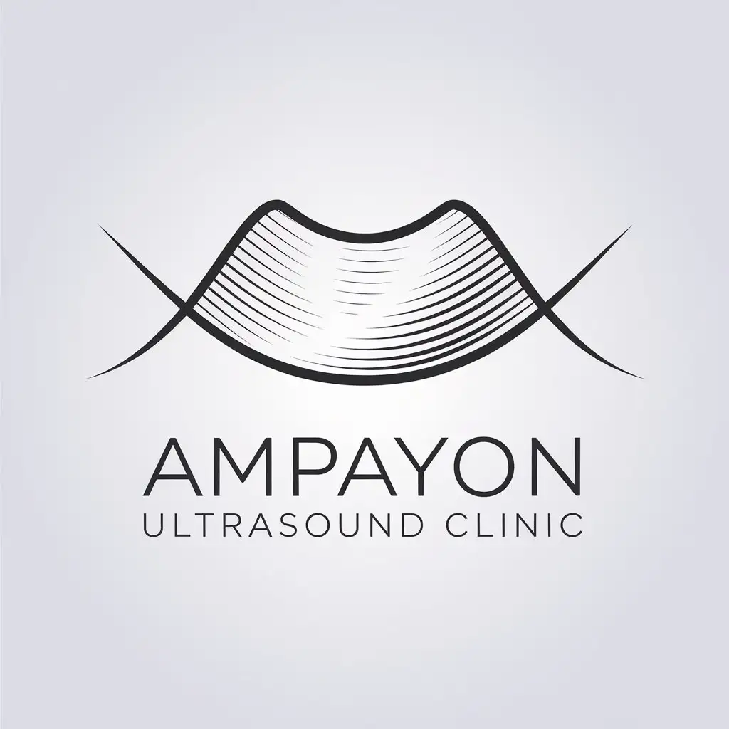 LOGO Design for AMPAYON ULTRASOUND CLINIC Minimalistic Vector with Ultrasound Symbol for Medical and Dental Industry