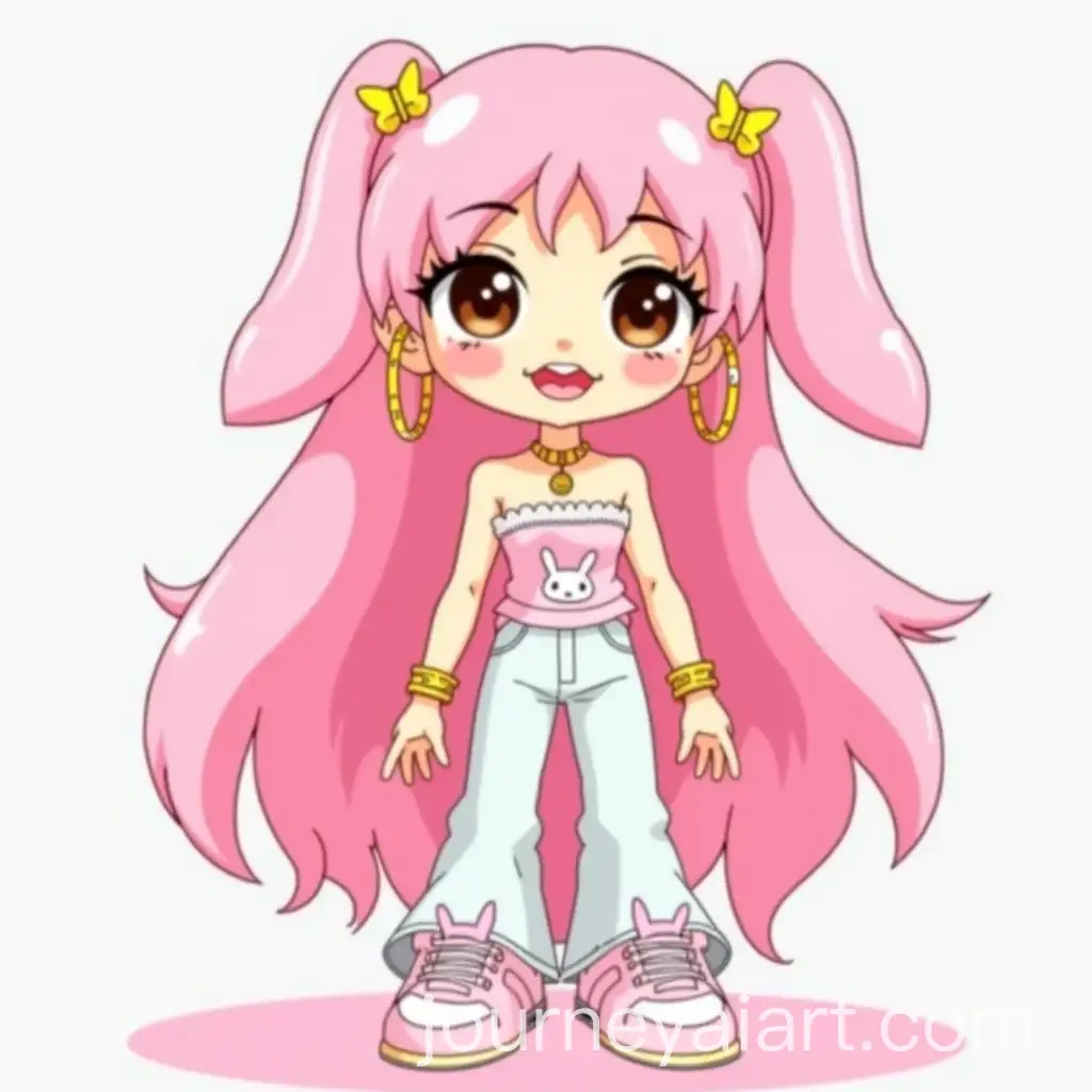 2000s-Cartoon-Style-Girl-with-Pastel-Pink-Hair-and-Fashion-Accessories