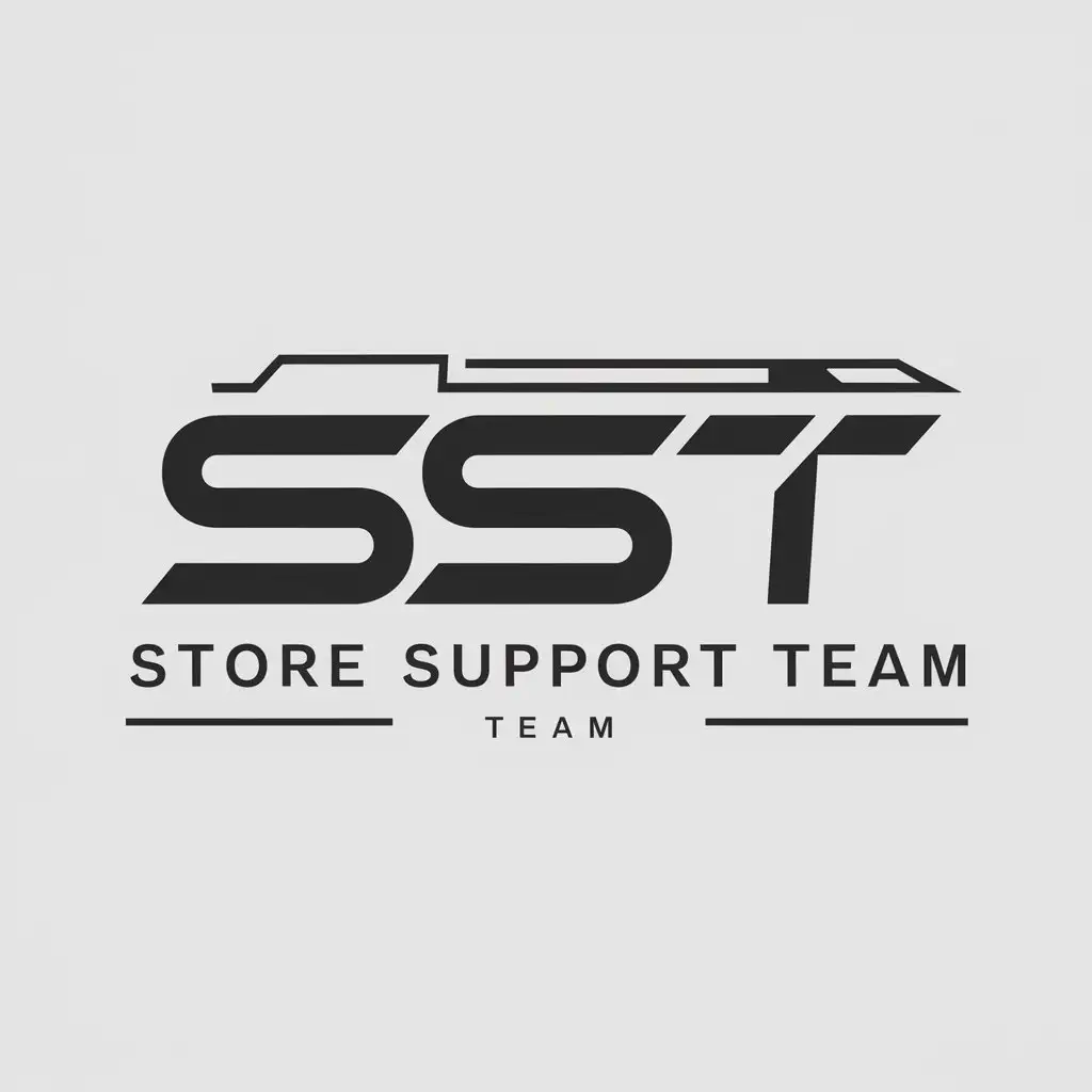 a logo design,with the text "Store Support Team", main symbol:SST,complex,be used in Technology industry,clear background